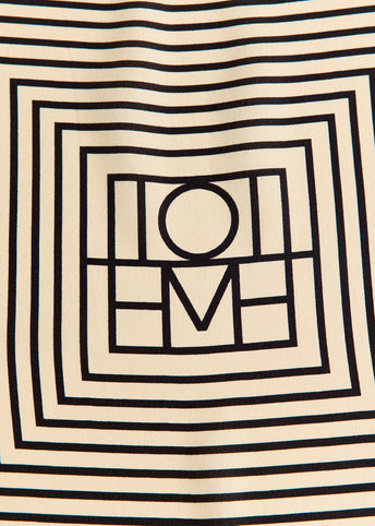 Centered Monogram Silk Scarf
