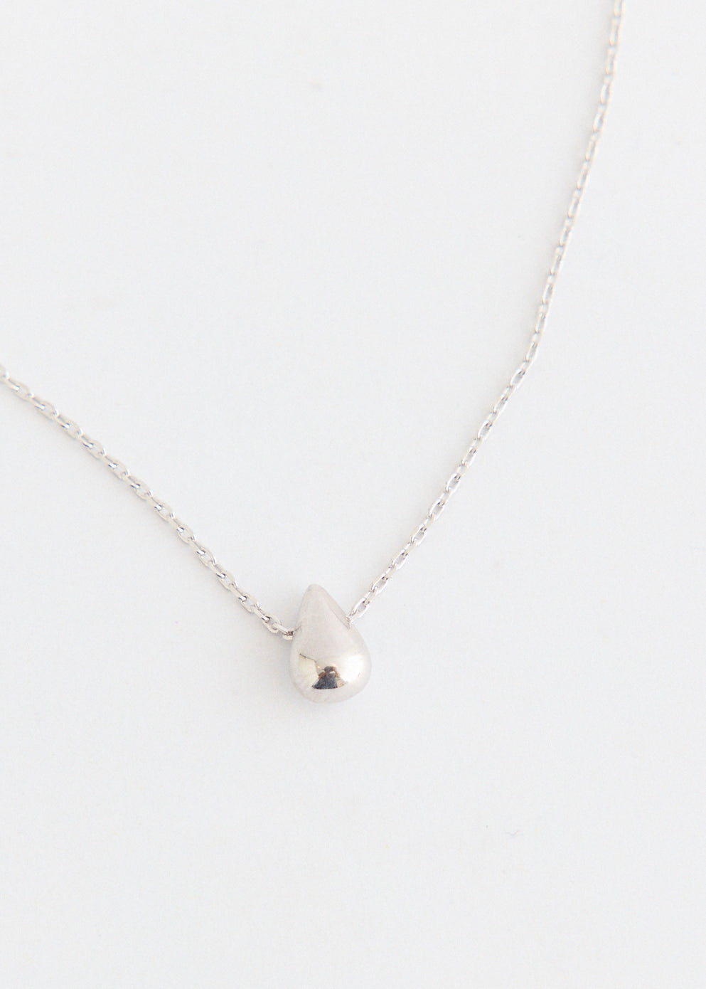 Silver Rain Drop Necklace