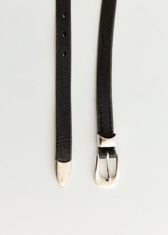 小物 OUR LEGACY BELT 2 CM BLACK LEATHER80/1 Our Legacy - Belt 2 cm Black