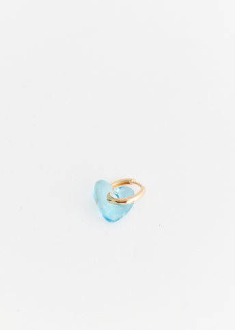 Hoop And Resin Heart Earring