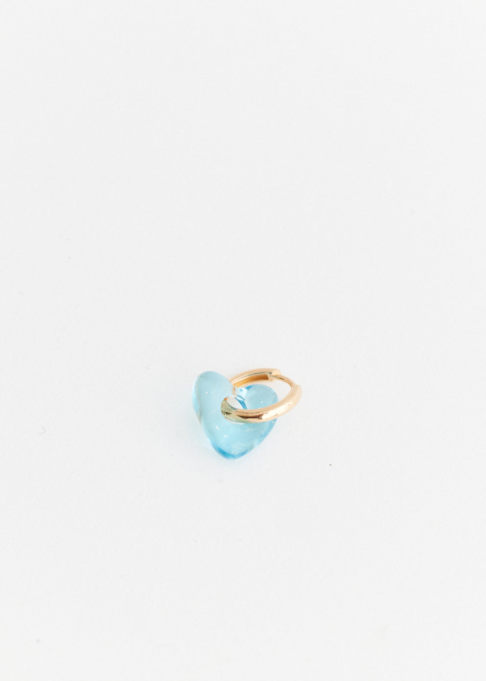Hoop And Resin Heart Earring