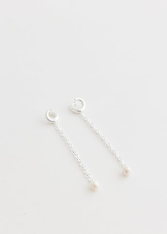 Miriam Long Pearl Shoulder Grazer Earrings