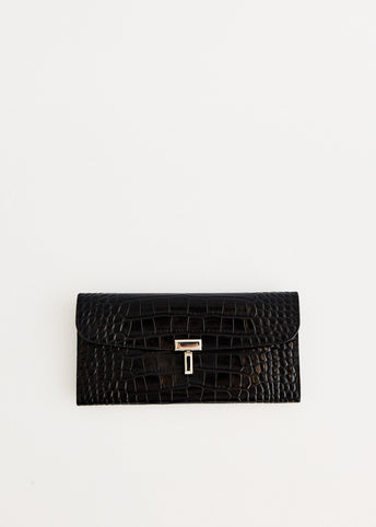T-Lock Croco-Embossed Wallet