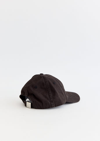 Brushed Cotton Gabardine Tonal Logo Cap