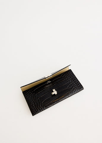 T-Lock Croco-Embossed Wallet
