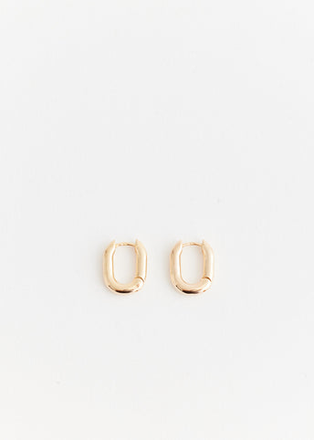 Gold Oval Hoop Earrings