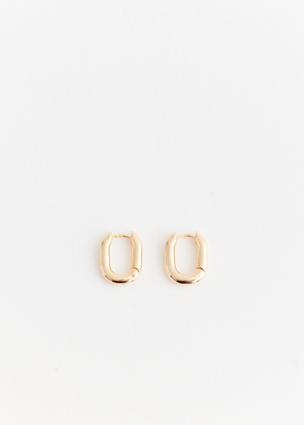 Gold Oval Hoop Earrings