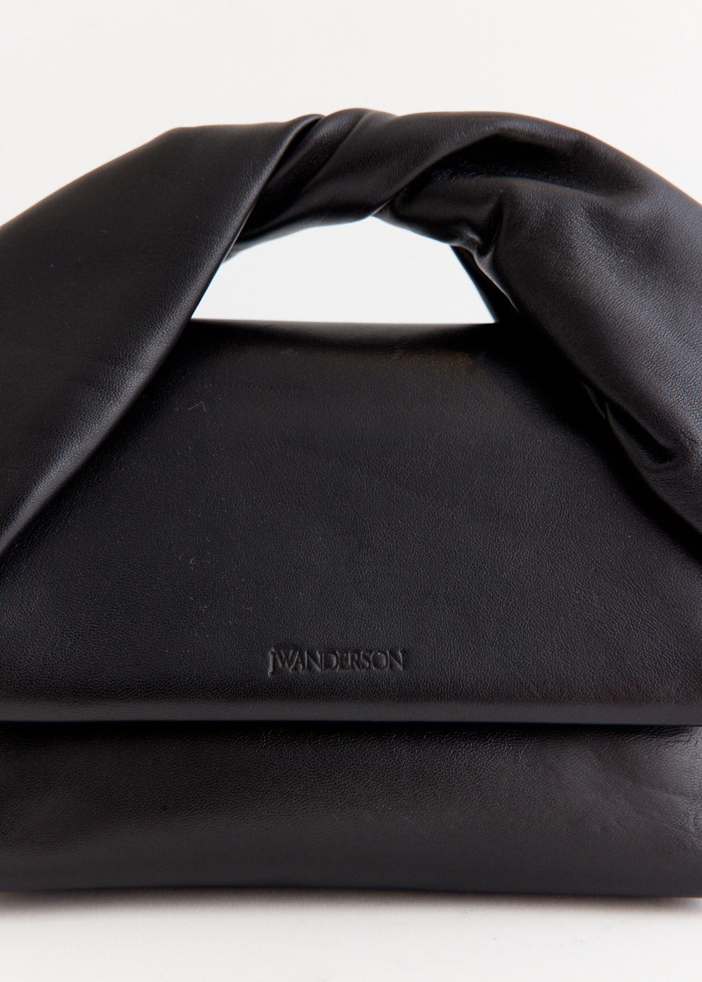 JW Anderson Midi Twister Bag レザーハンドバッグ ブラック JW ANDERSON Twister midi leather shoulder bag | NET-A-PORTER