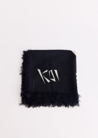 Giant Peace Rayon Fringed Square Scarf