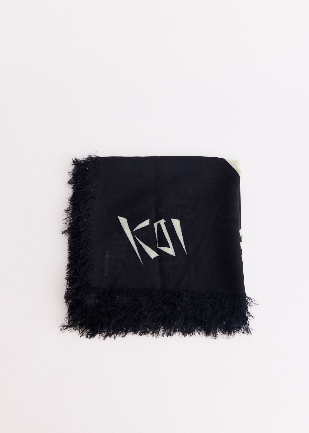 Giant Peace Rayon Fringed Square Scarf