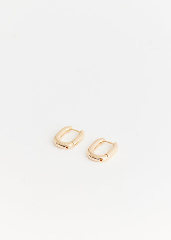 Gold Oval Hoop Earrings