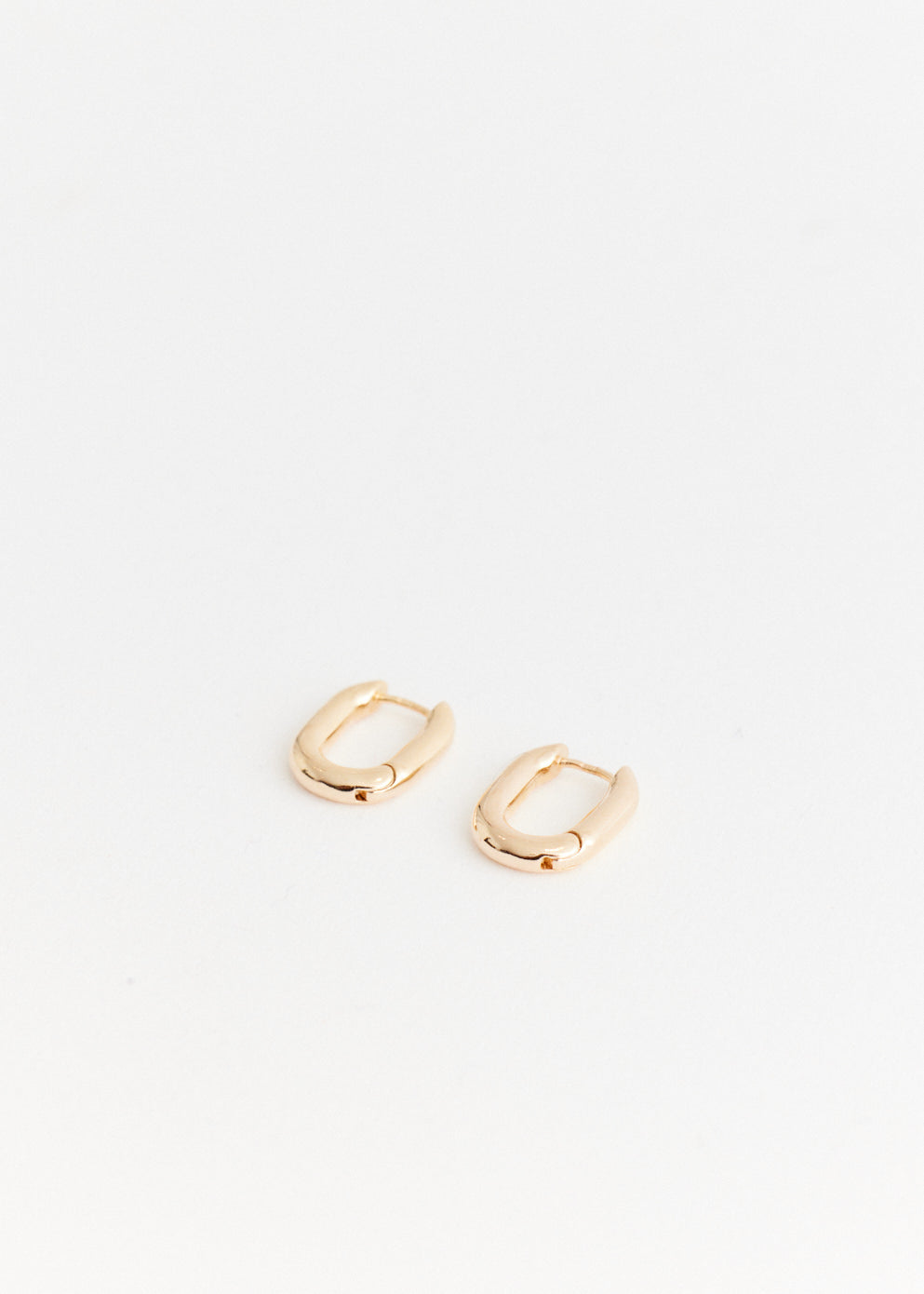 Gold Oval Hoop Earrings