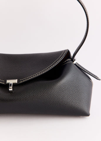 T-Lock Grained-Leather Shoulder Bag