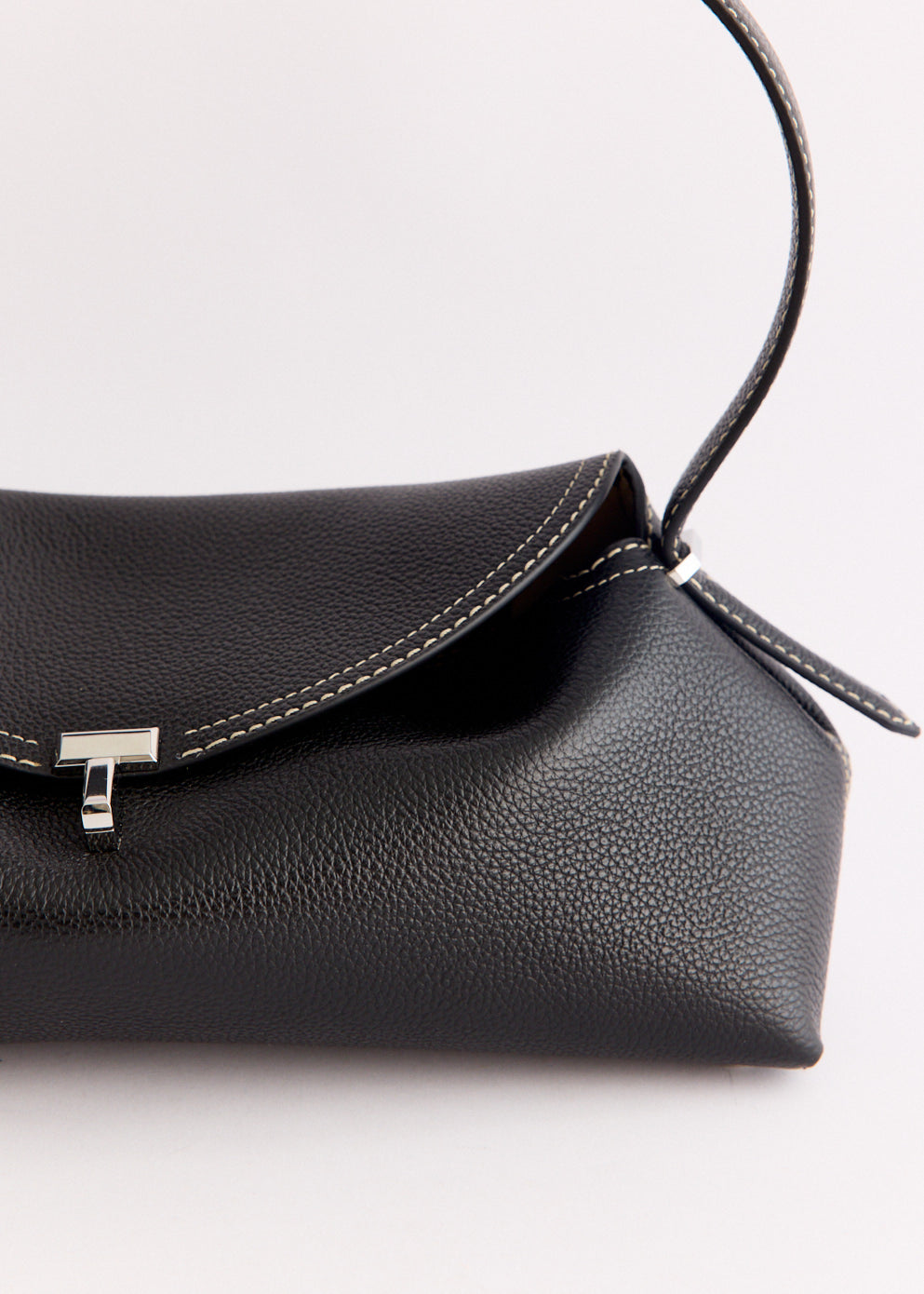 T-Lock Grained-Leather Shoulder Bag