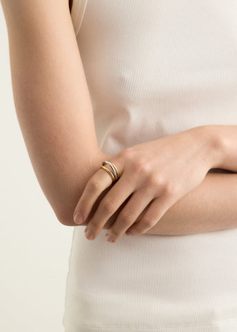 Silver And Gold Plated Ring
