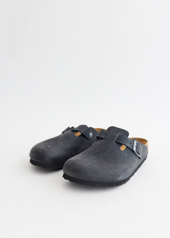 Boston Regular Oiled Leather Slides