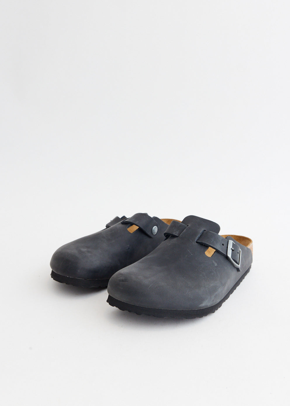 Boston Regular Oiled Leather Slides