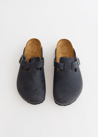 Boston Regular Oiled Leather Slides