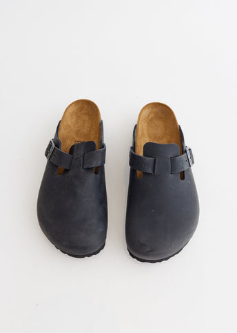 Boston Regular Oiled Leather Slides
