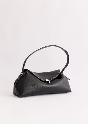 T-Lock Grained-Leather Shoulder Bag