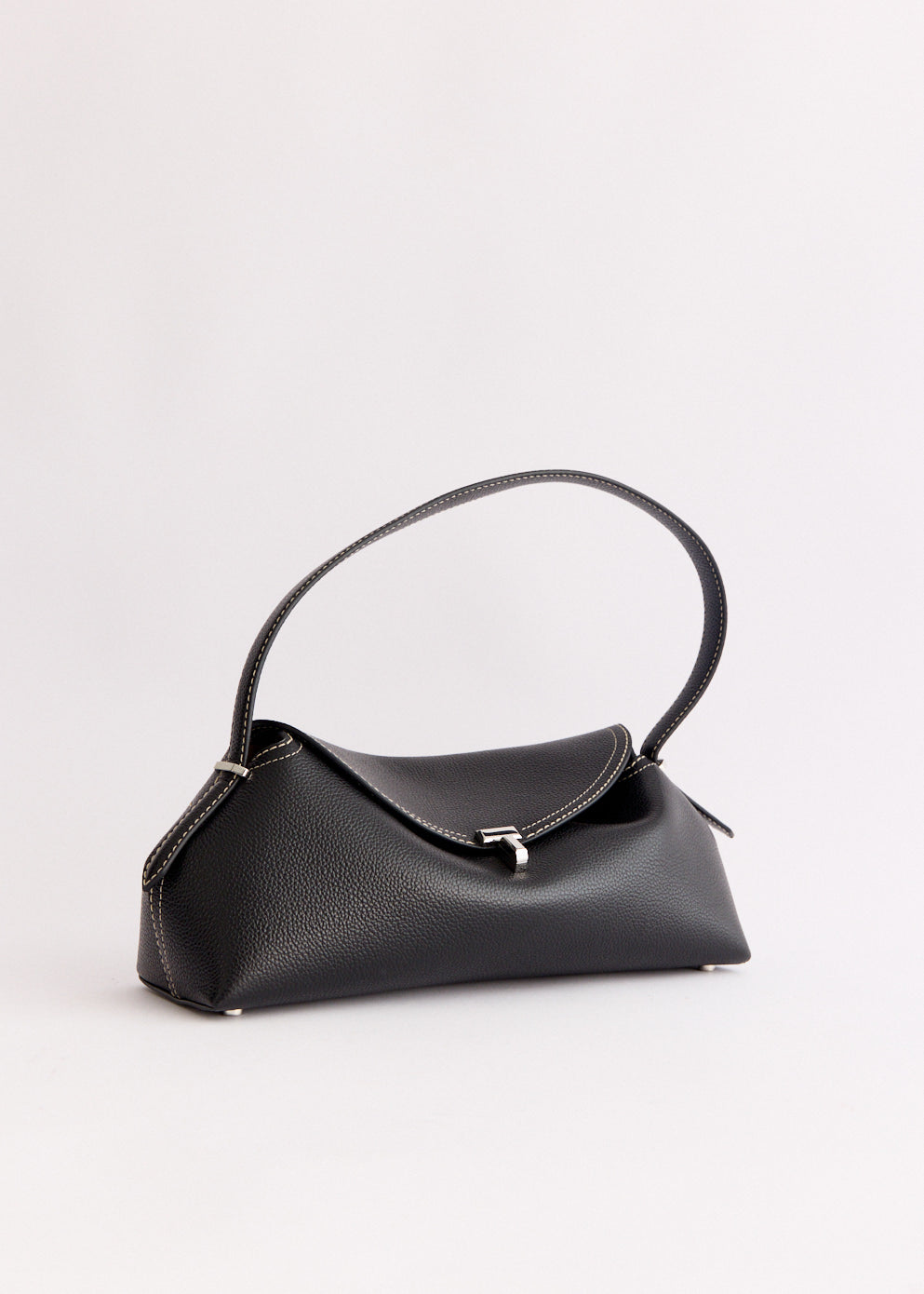 T-Lock Grained-Leather Shoulder Bag