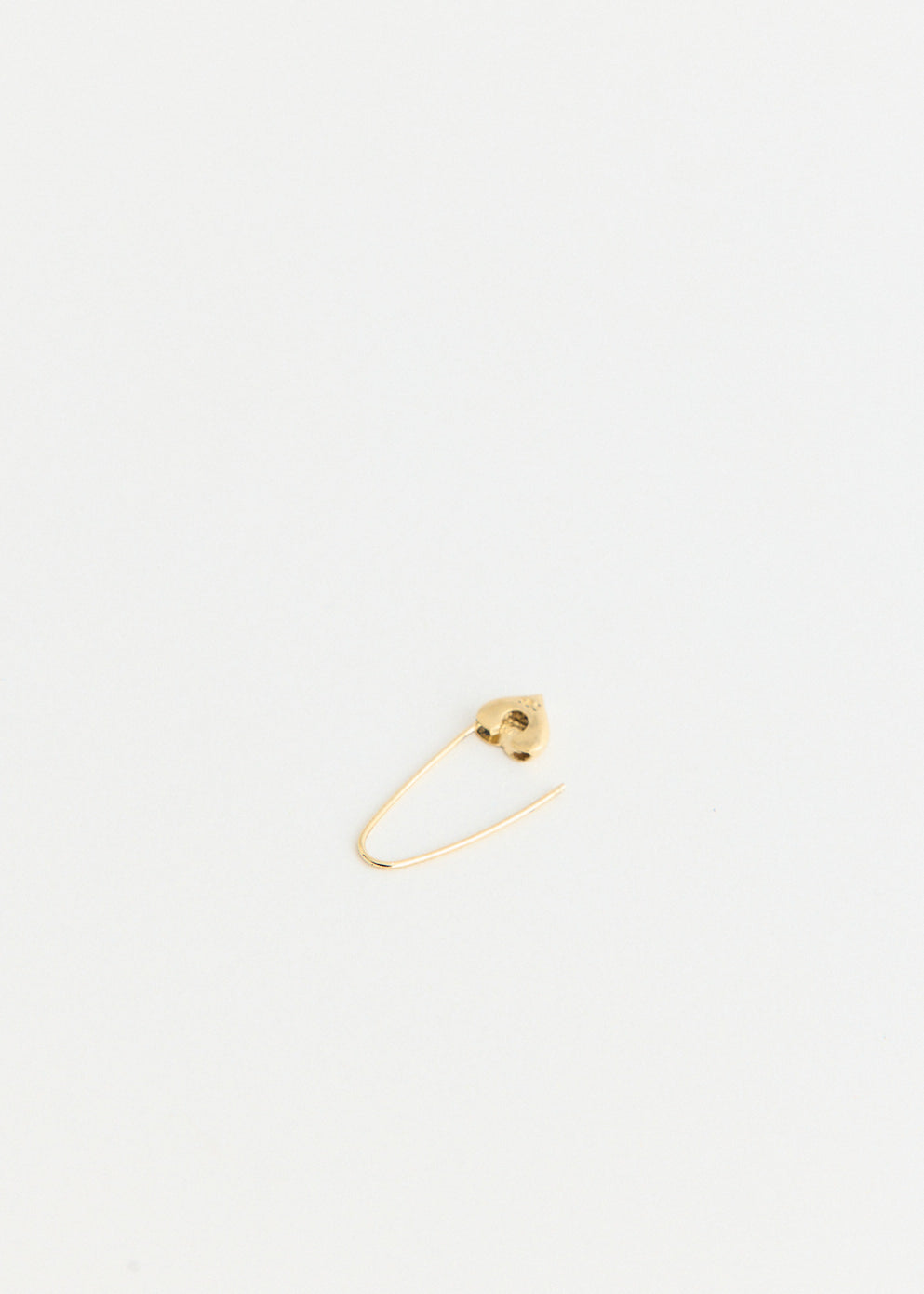 Heart Safety Pin Earring