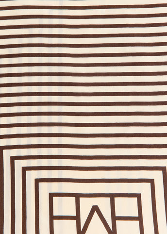 Centered Monogram Silk Scarf