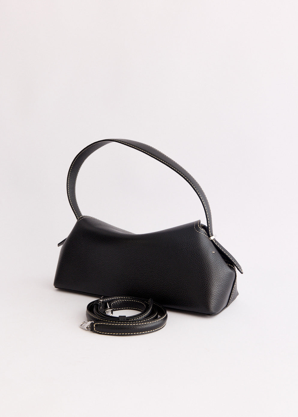 T-Lock Grained-Leather Shoulder Bag