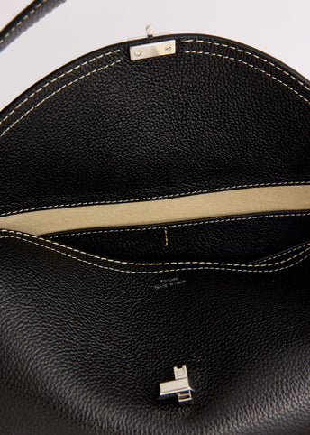 T-Lock Grained-Leather Shoulder Bag