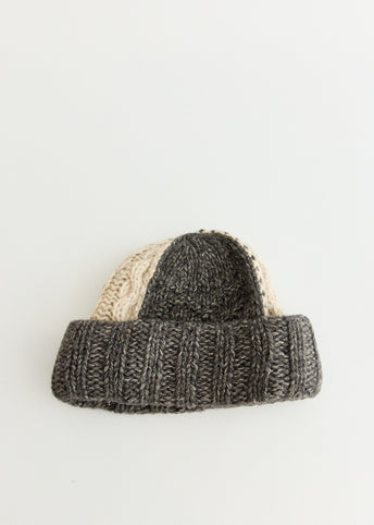 Wool Cotton Mix Knit Beanie