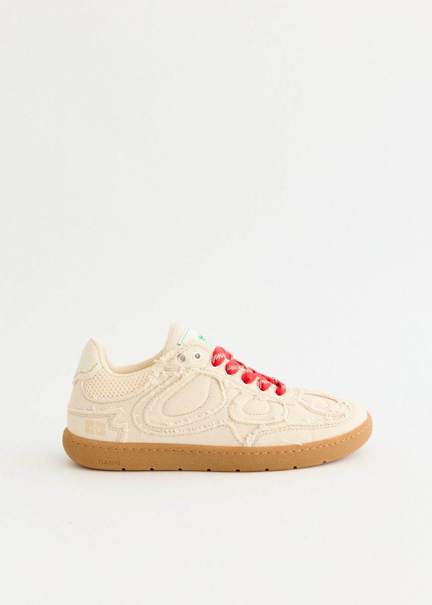 08 Canvas Raw Edge Sneakers