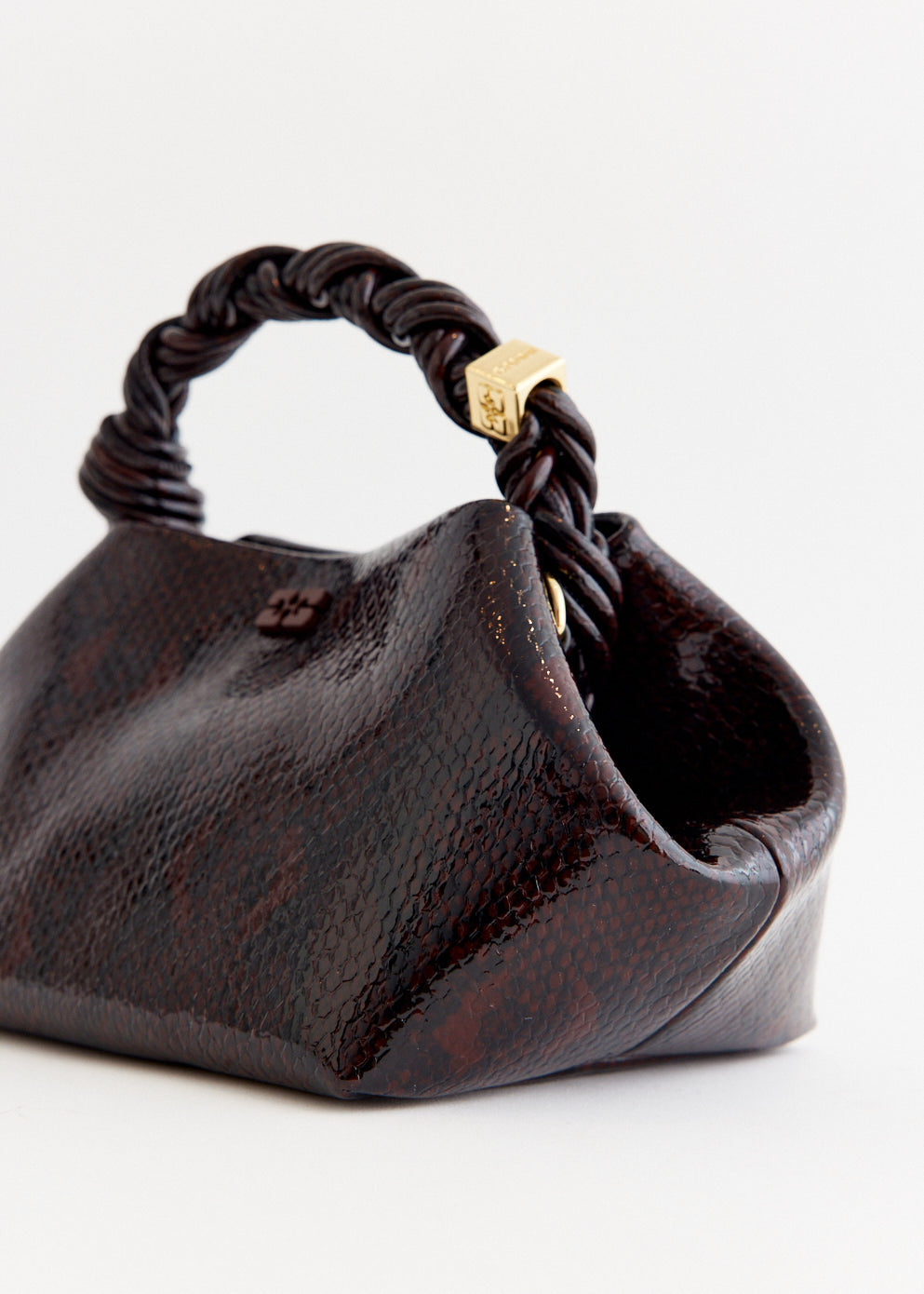 ハンドバッグ Ganni SMALL BOU SNAKE HANDBAG Ganni Ganni Bou Bag Small Snake Green | BSTN Store