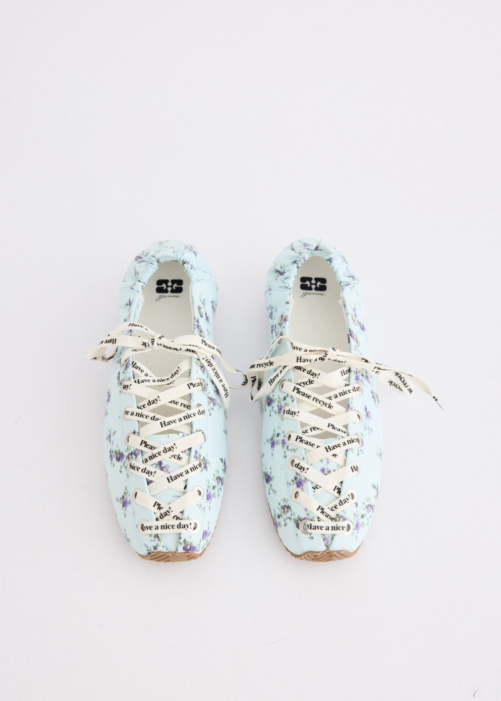 Lace Up Sporty Ballerina Nylon Printed