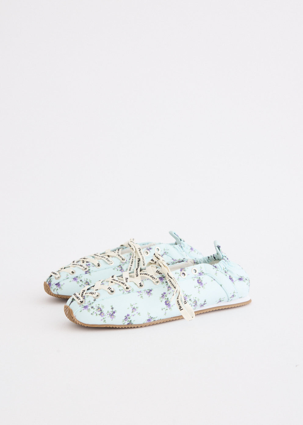 Lace Up Sporty Ballerina Nylon Printed