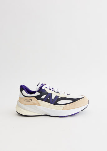 MADE in USA 990v6 'White Black Plum' Sneakers