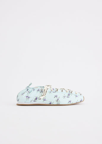 Lace Up Sporty Ballerina Nylon Printed