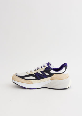 MADE in USA 990v6 'White Black Plum' Sneakers