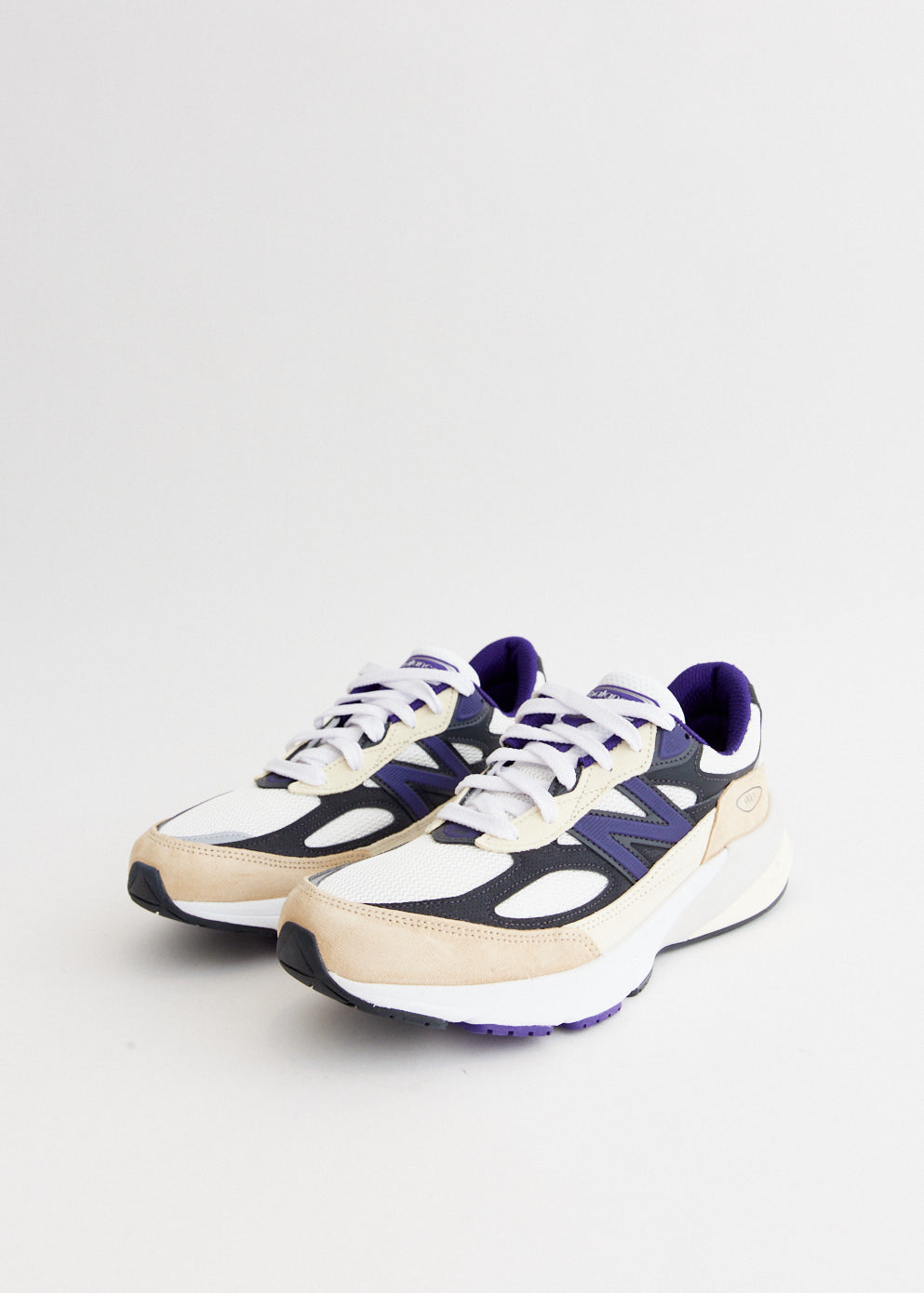 MADE in USA 990v6 'White Black Plum' Sneakers