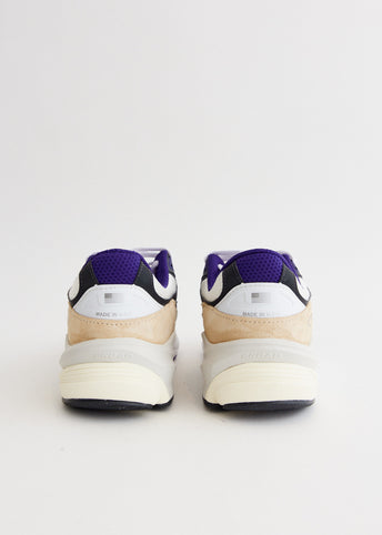 MADE in USA 990v6 'White Black Plum' Sneakers