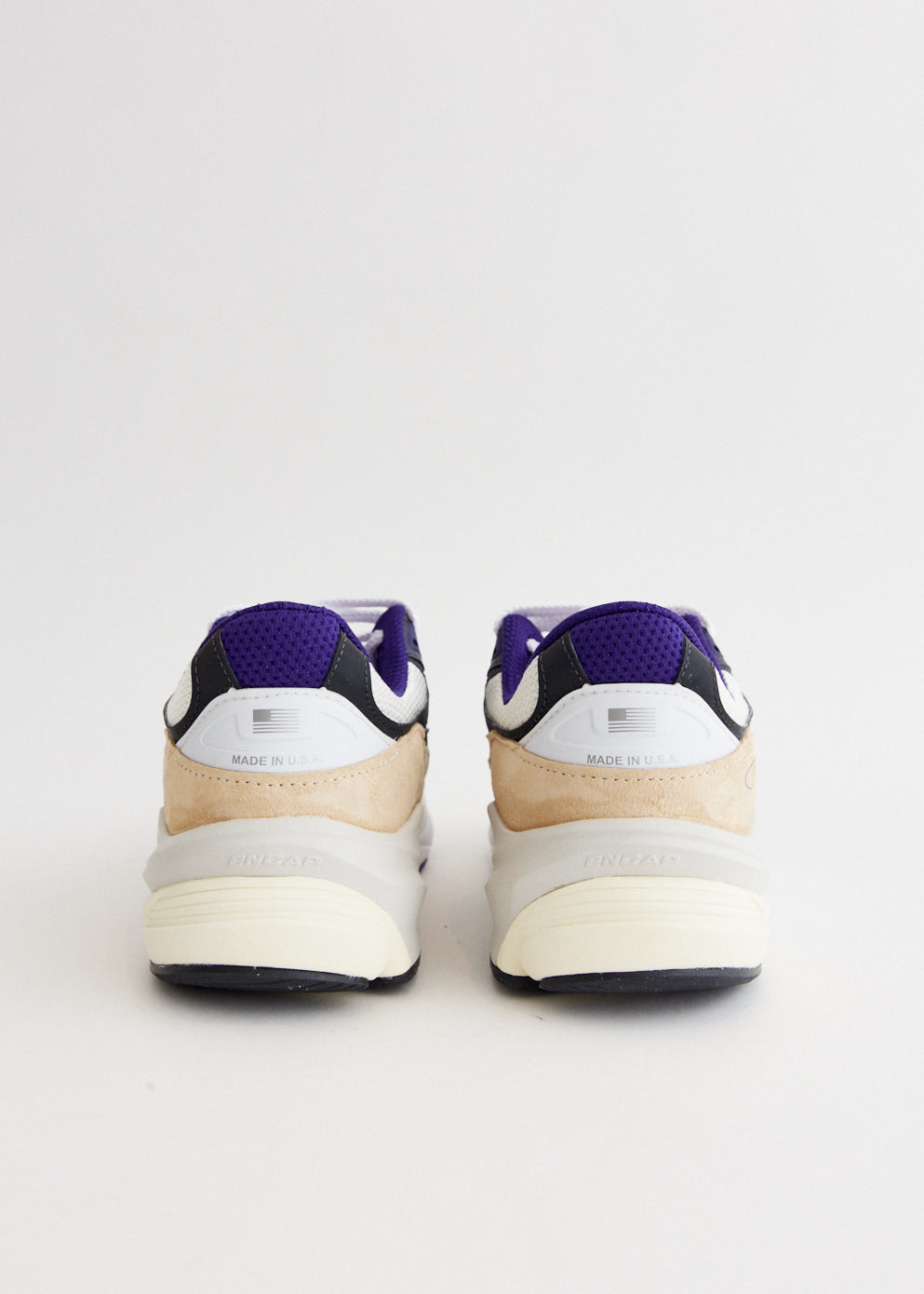 MADE in USA 990v6 'White Black Plum' Sneakers