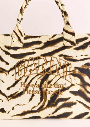 Shopper XXL Pocket Zebra Print Tote