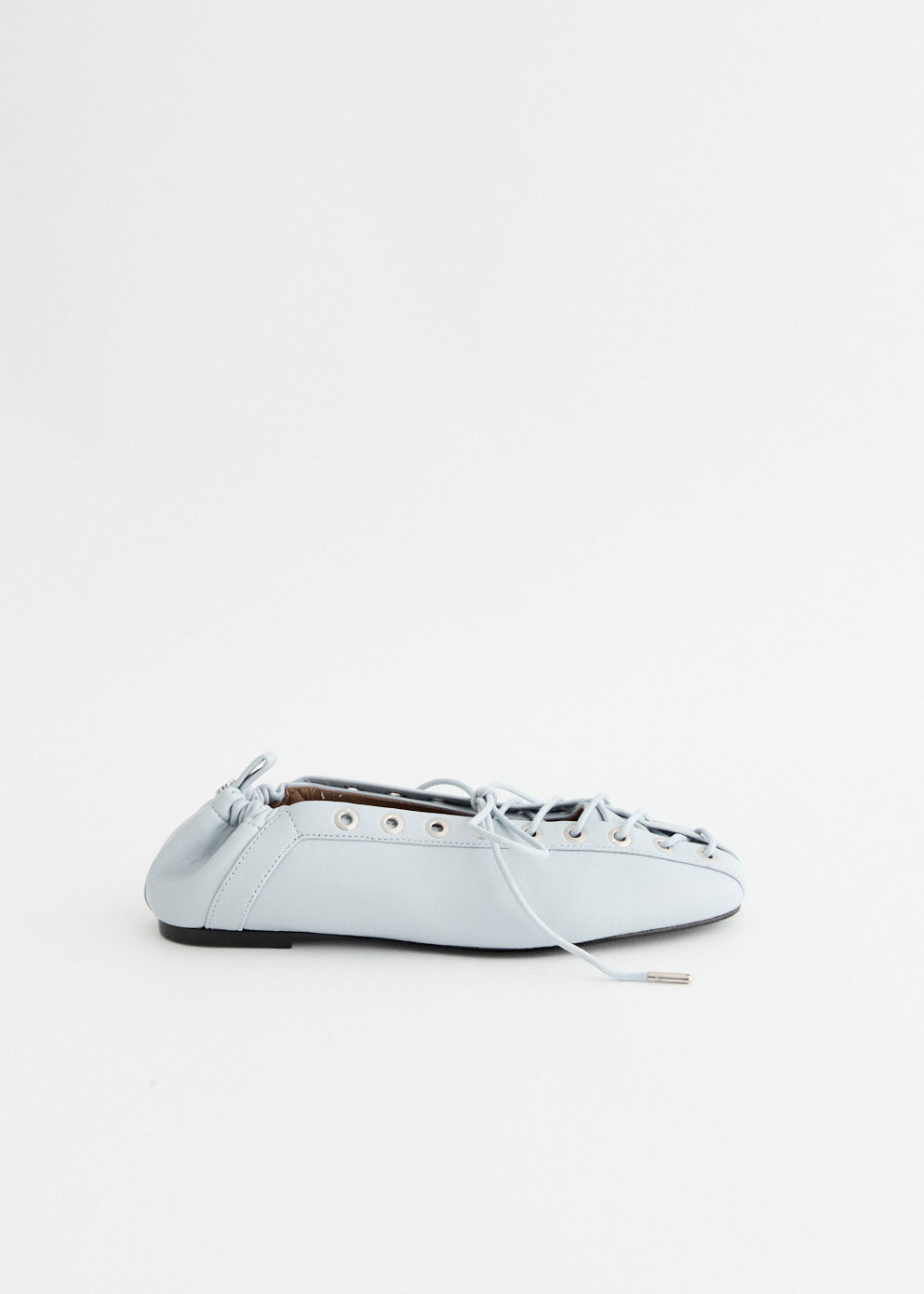 Eyelets Lace Up Ballerinas