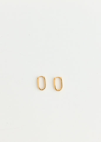 Square-Oval Hoop Earrings Small