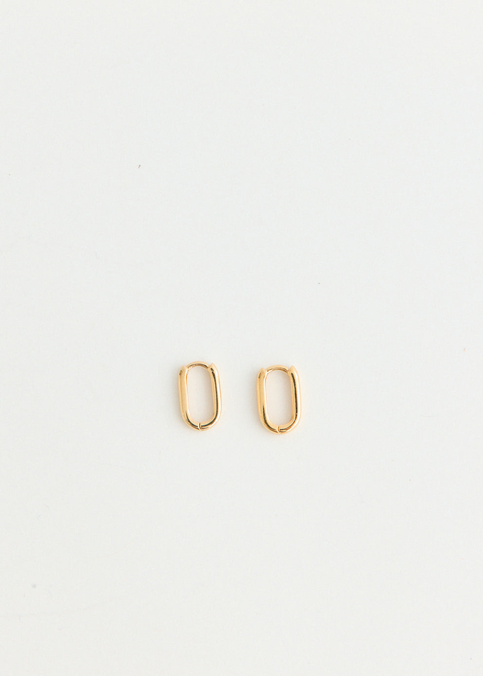 Square-Oval Hoop Earrings Small