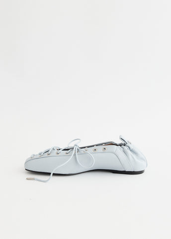 Eyelets Lace Up Ballerinas