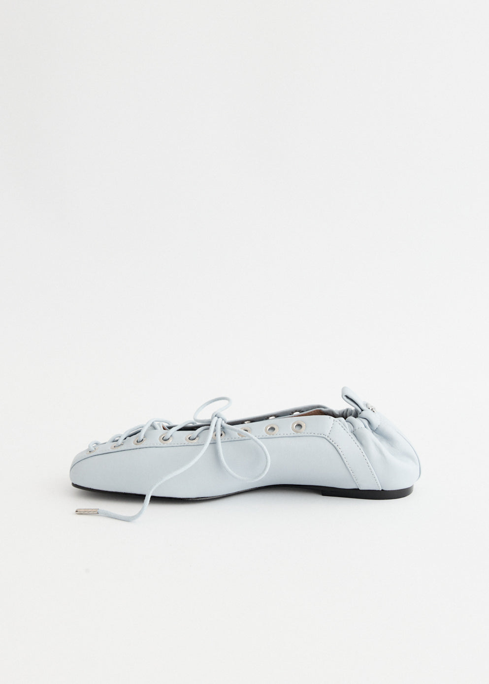Eyelets Lace Up Ballerinas