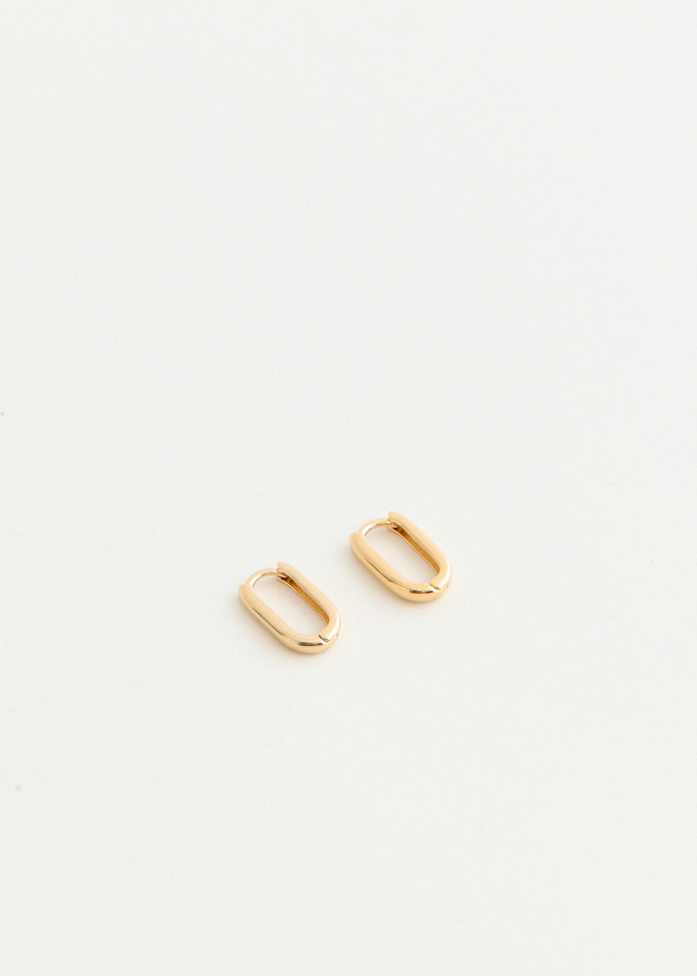 Square-Oval Hoop Earrings Small