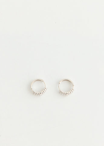 Silver Crystal Hoop Earrings