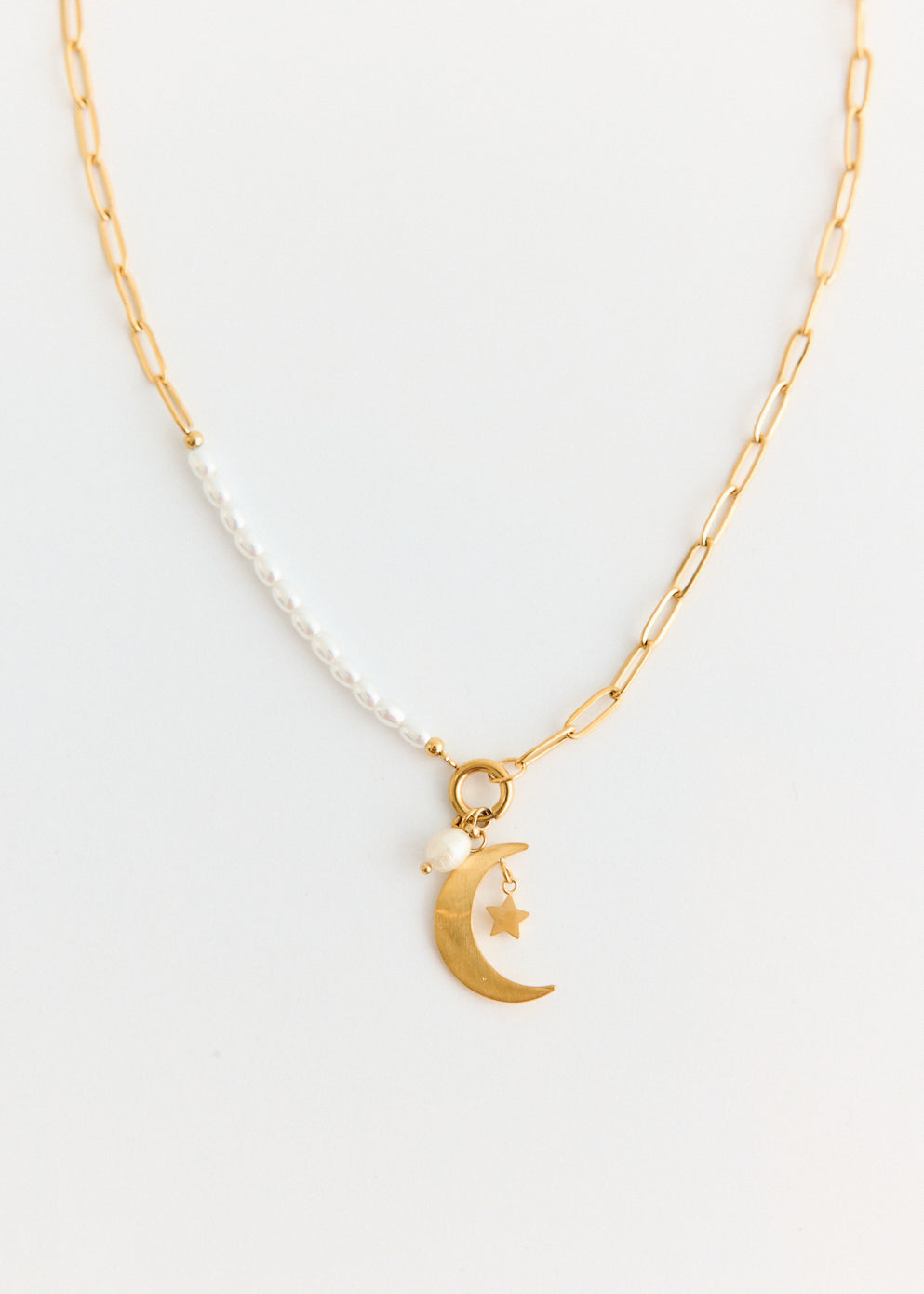 Crescent Moon Pendant Necklace