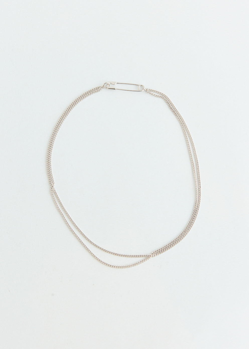 Safety Pin Chain Layered Necklace